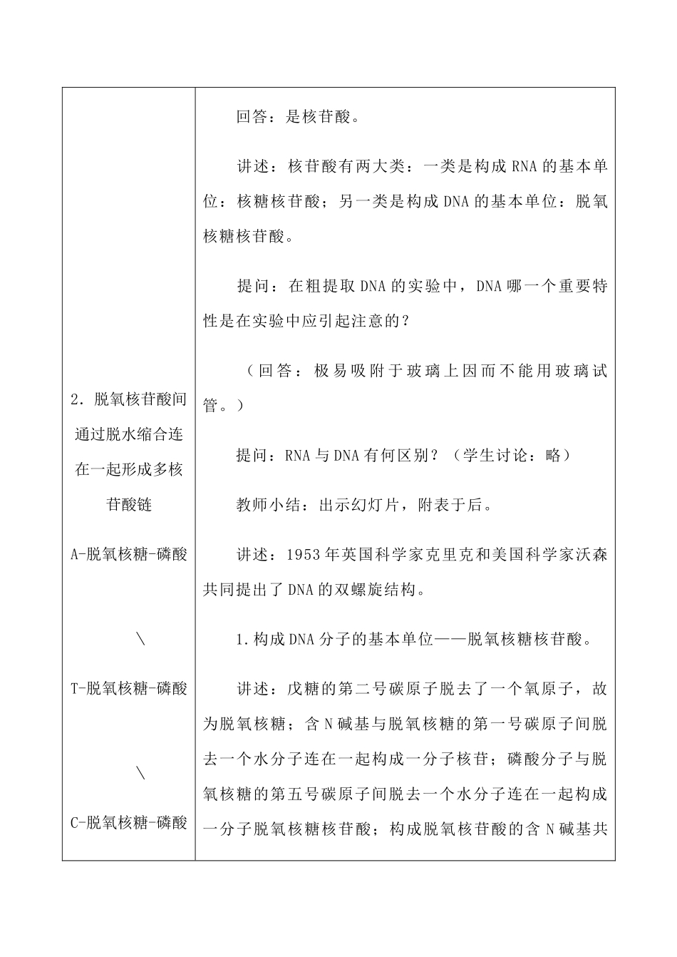 高中生物旧人教必修2遗传的物质基础--DNA分子的结构和复制 第1课时_第3页