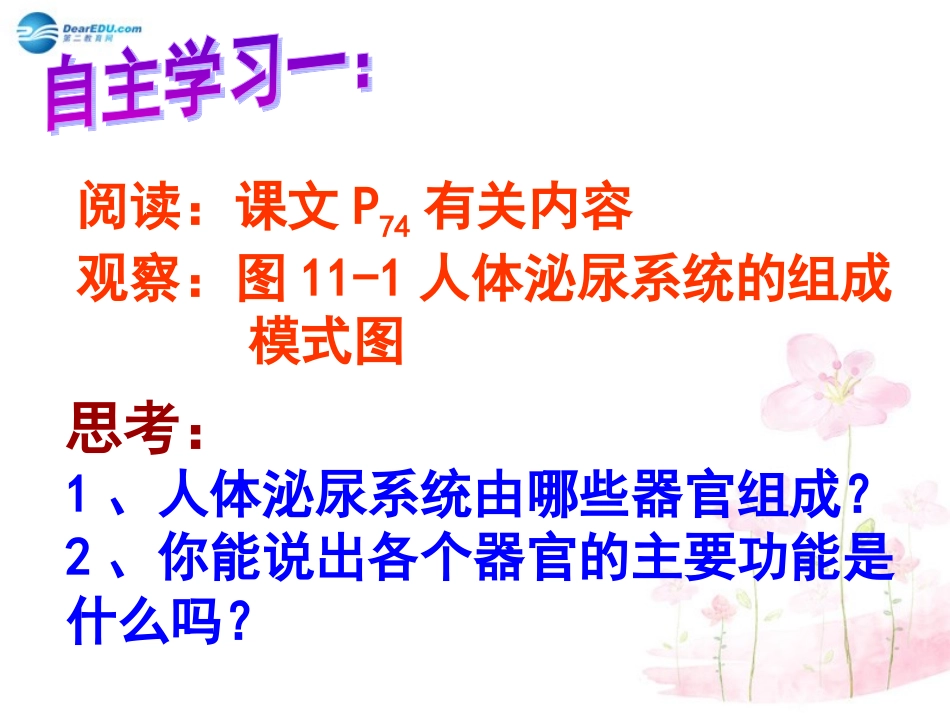 七年级生物下册 第十一章 第一节 人体泌尿系统的组成课件2 （新版）苏教版_第2页