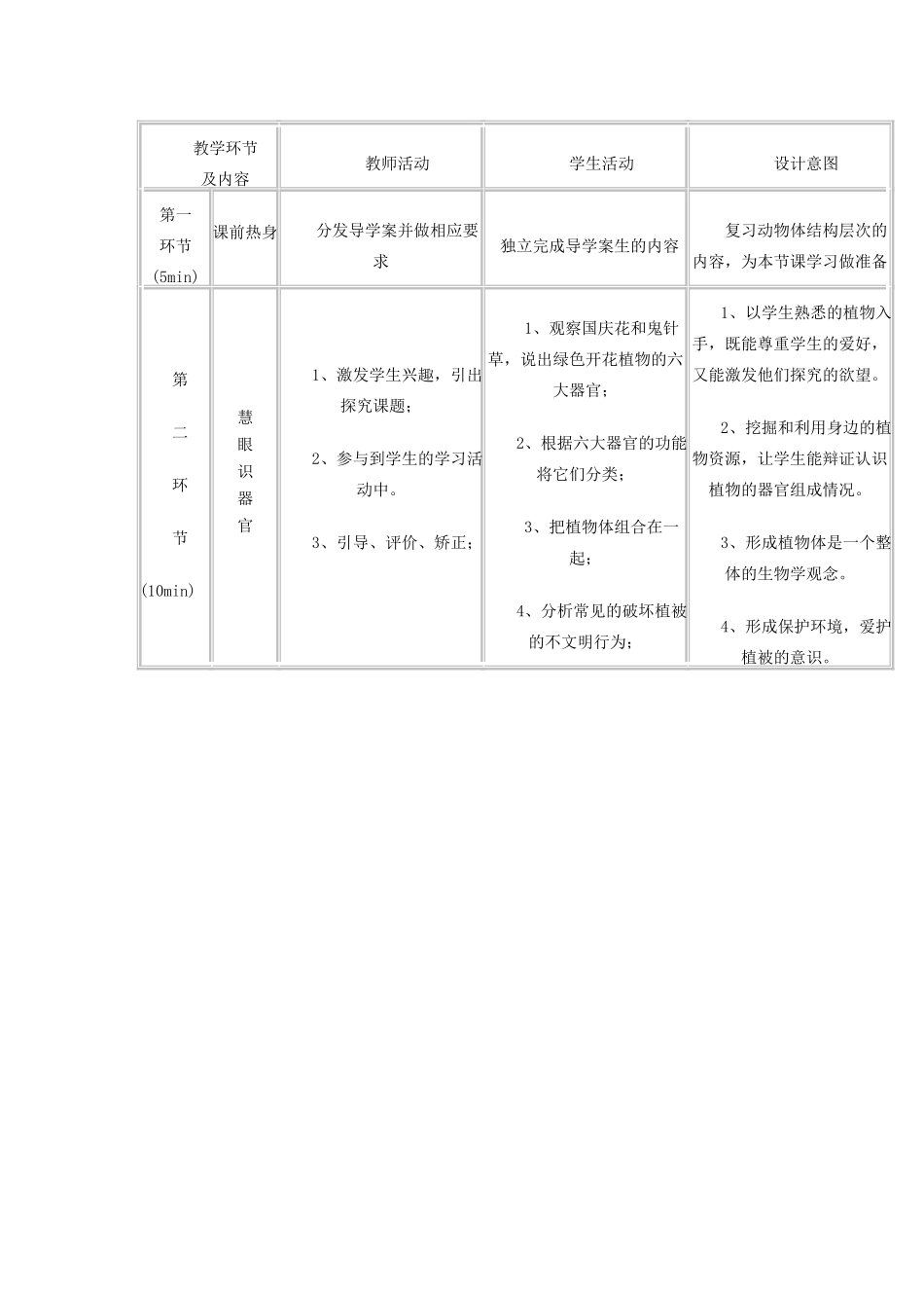 七年级生物上册 2.2.3 植物体的结构层次教案 （新版）新人教版_第2页