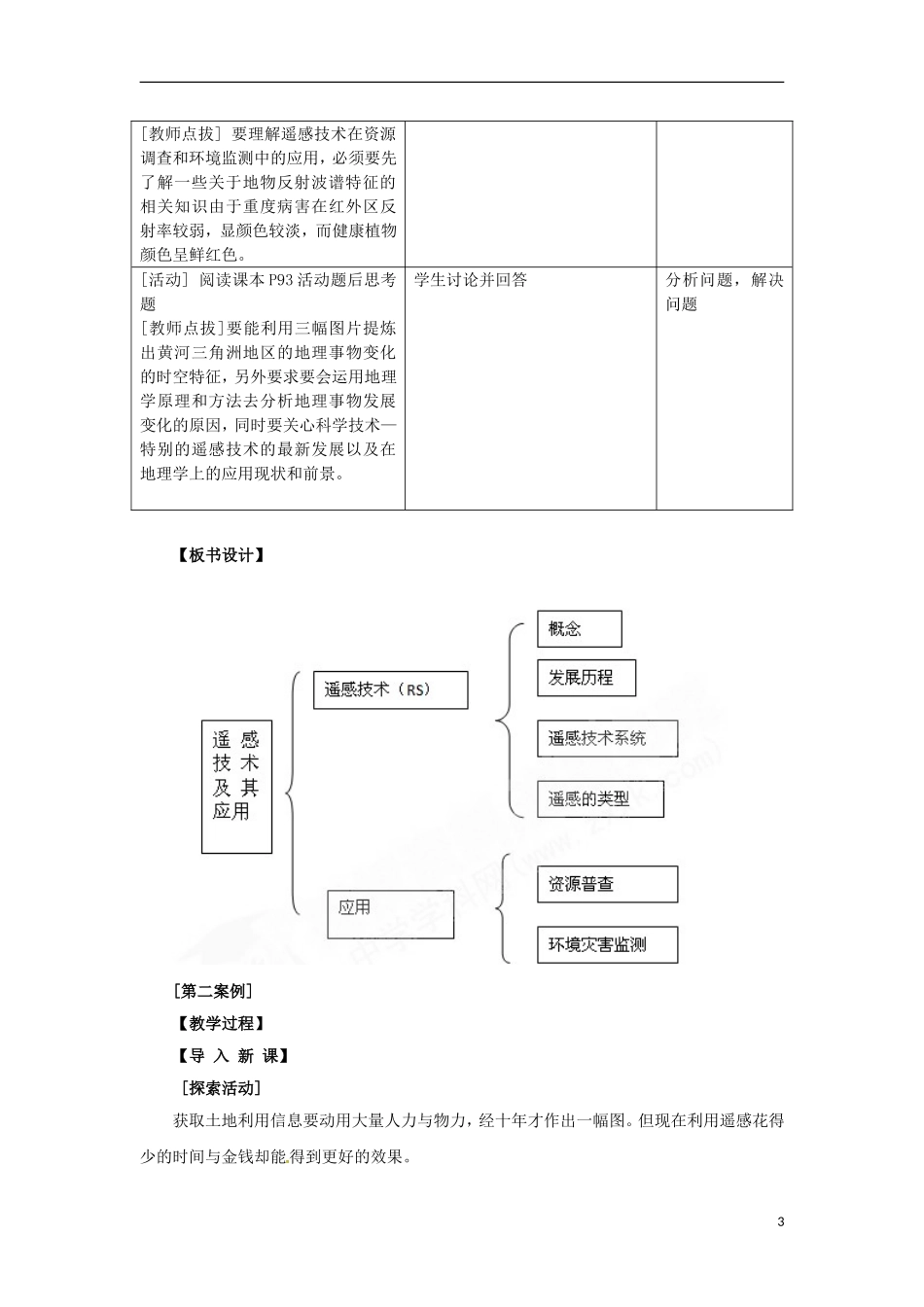 高中地理  3.2《遥感技术的应用》教案（3） 中图版必修3_第3页