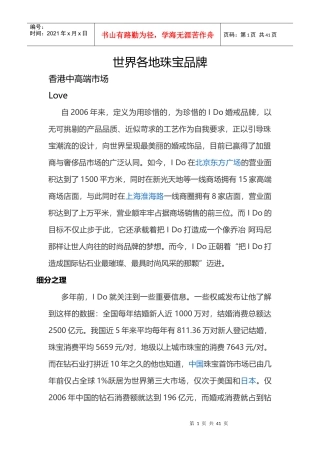 世界各地珠宝品牌