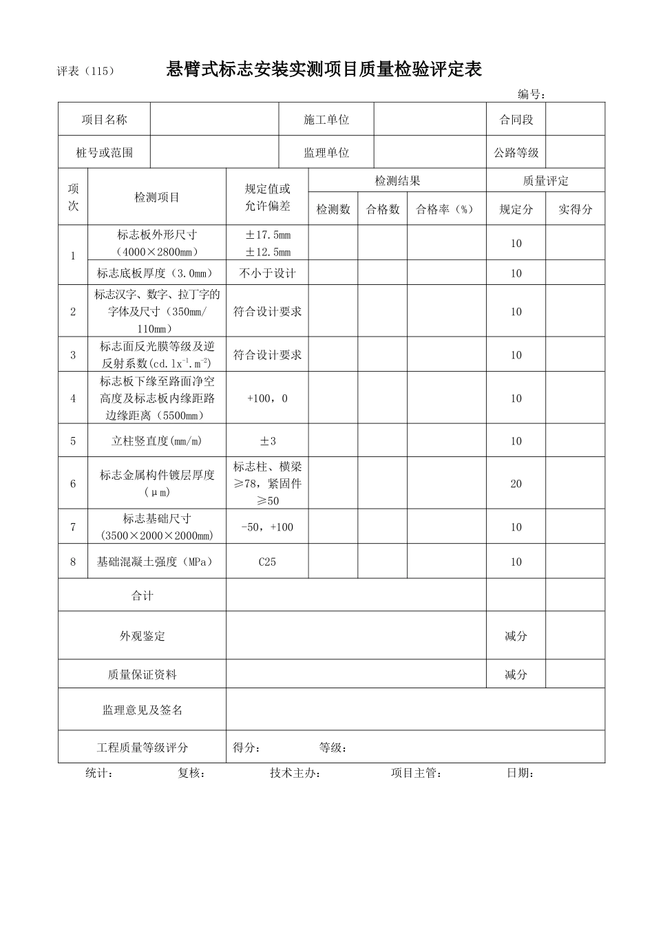 交通竣工评定表_第1页