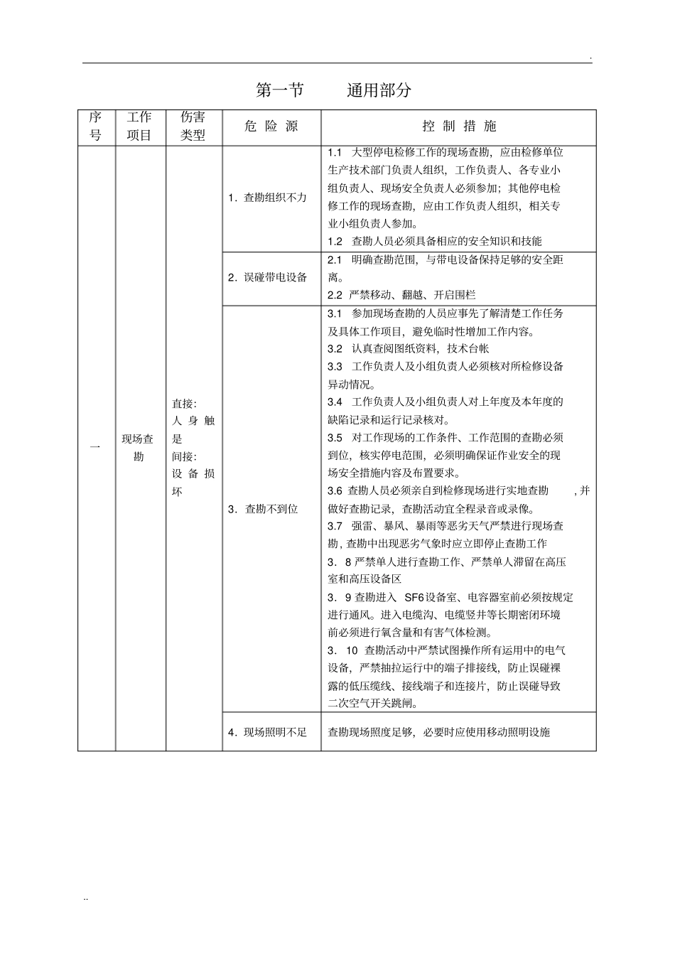 变电站工程施工危险点辨识及预控措施_第1页