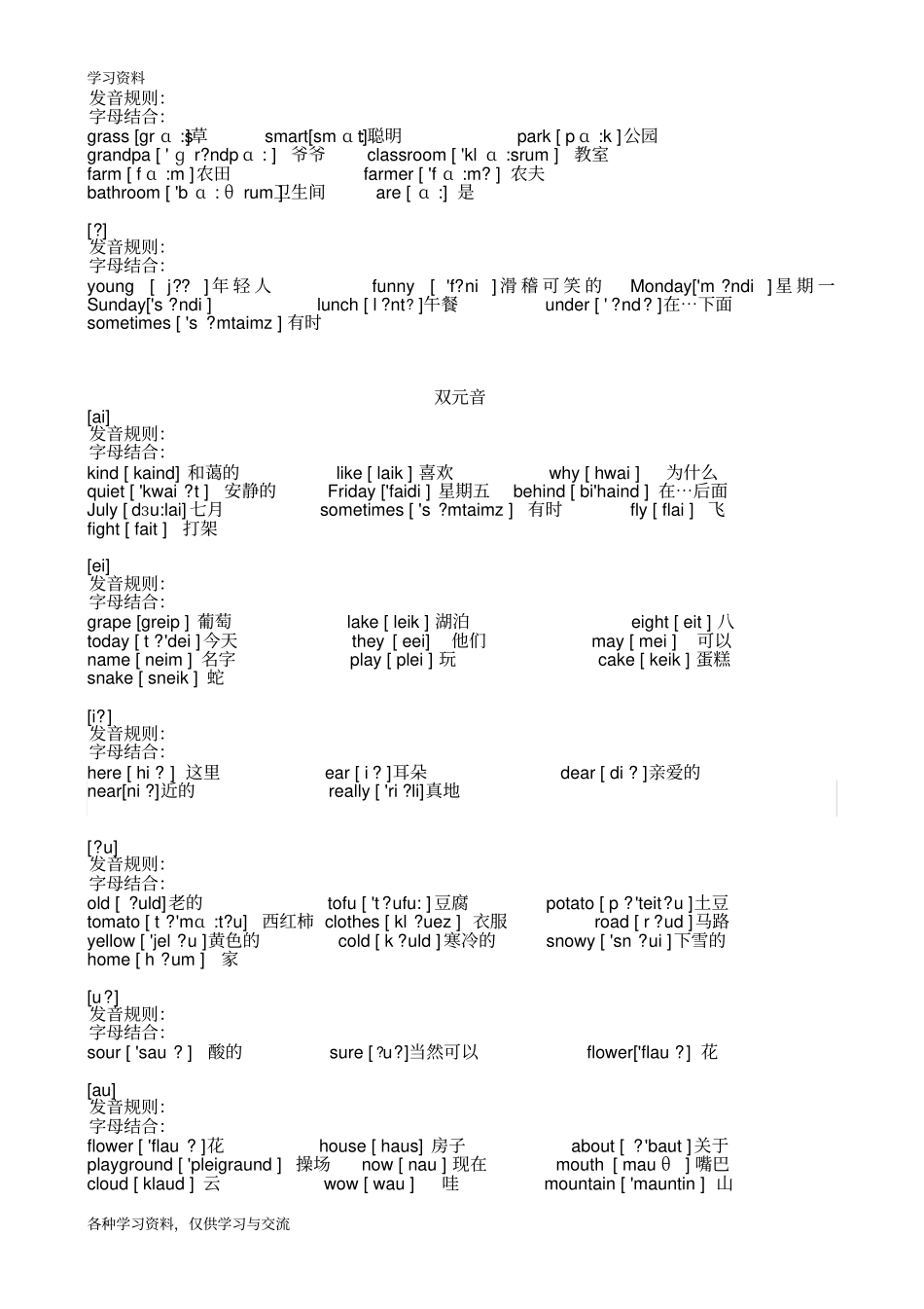 小学英语音标学习教案资料_第3页