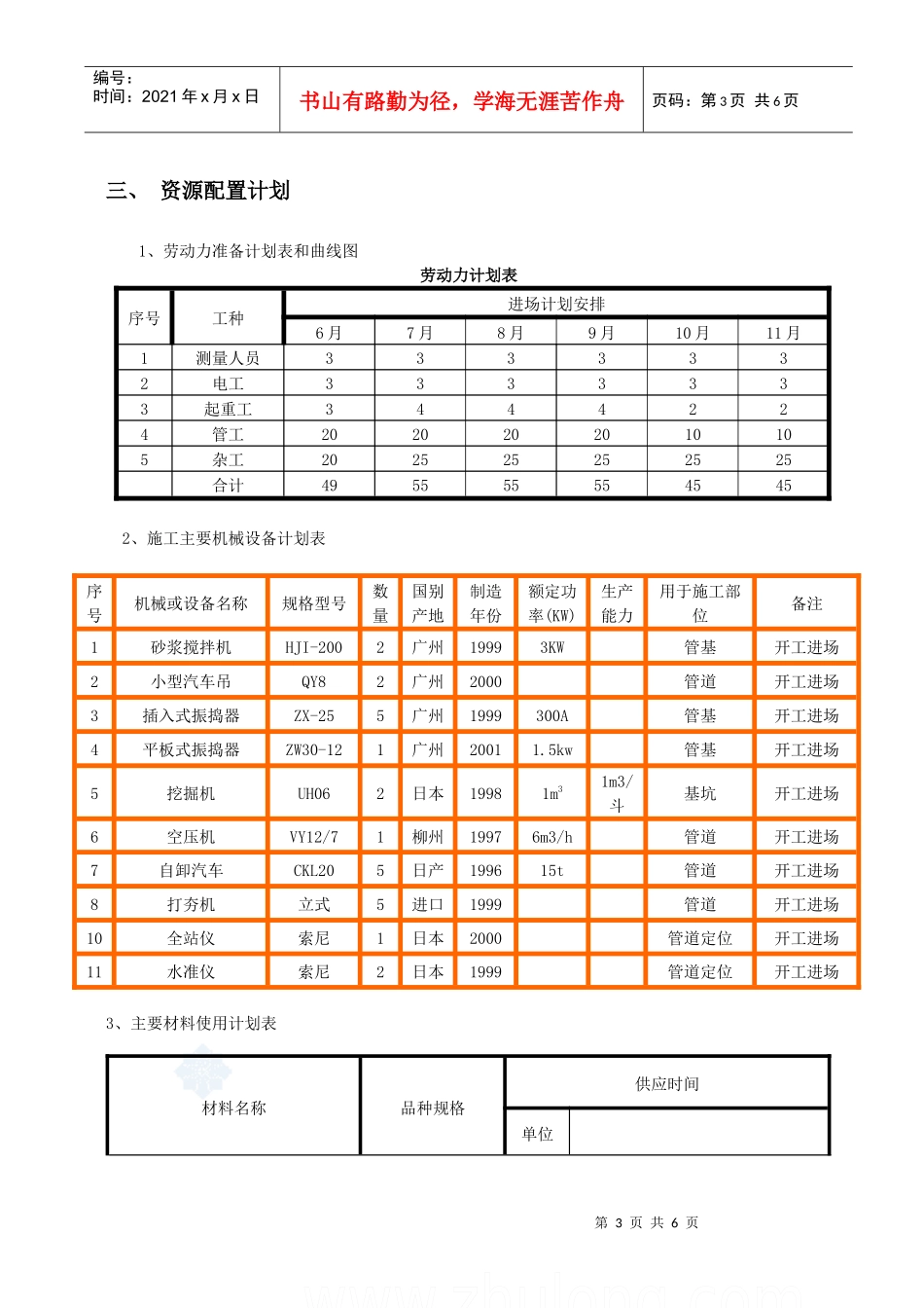 中心城区主干路网市政工程给水施工方案_第3页