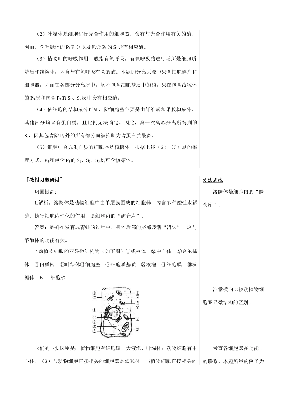 高中生物细胞的基本结构 备课资料 中图版 必修1_第3页