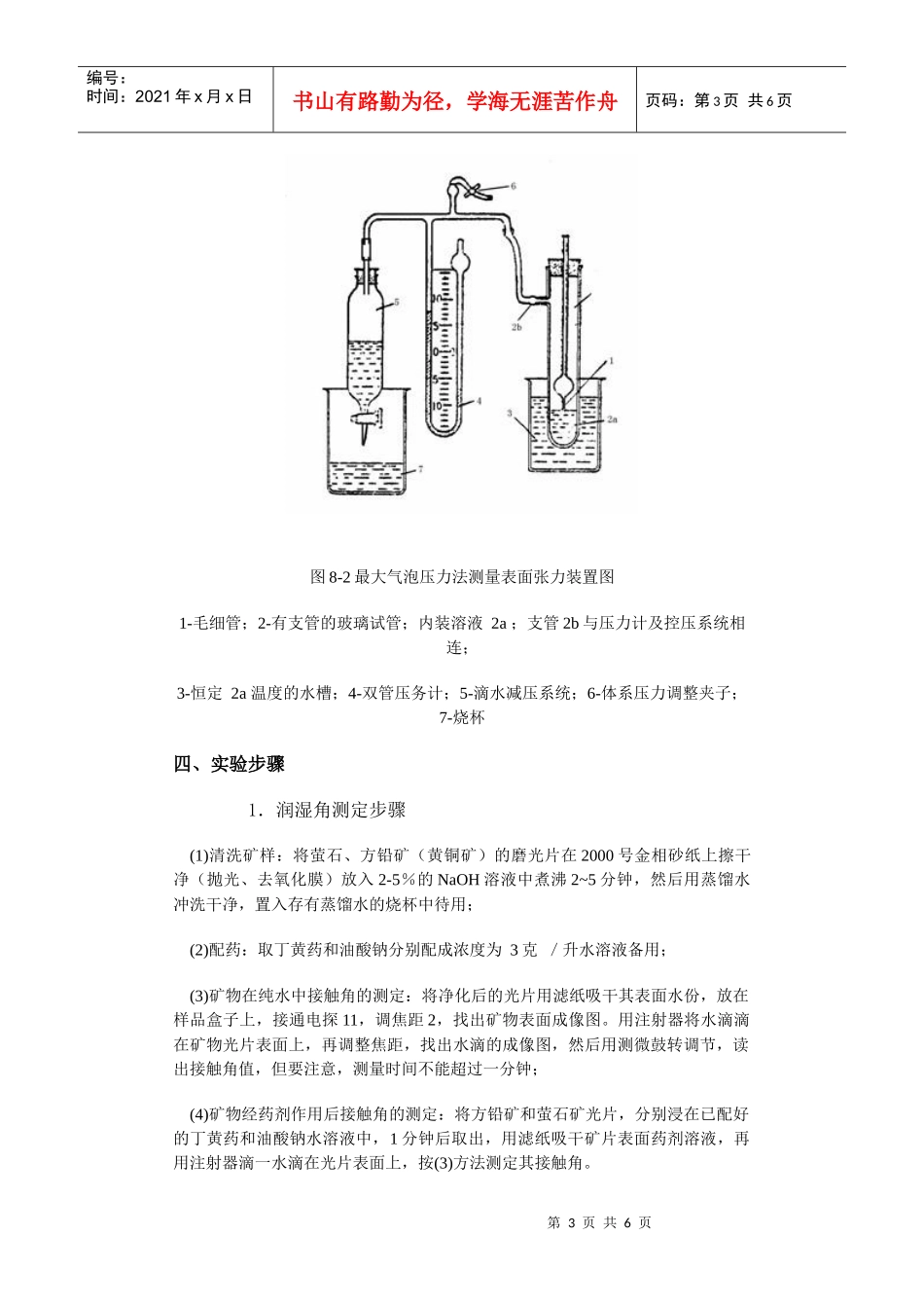 【采矿课件】实验八矿物润湿性的测定—接触角法_第3页