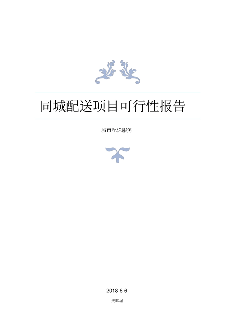 同城配送项目可行性报告.doc_第1页