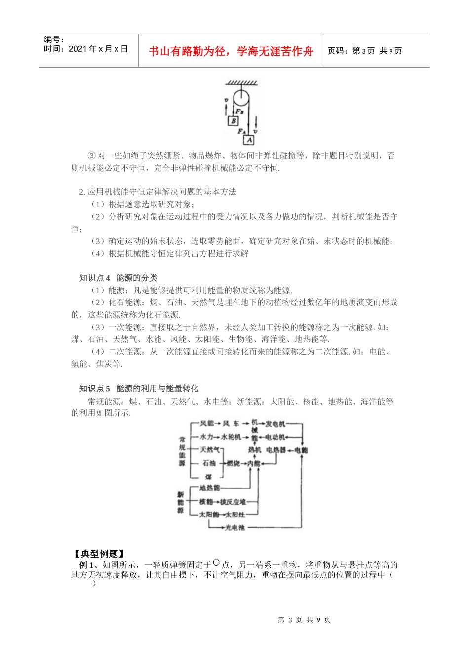 XXXX年高中物理自主学习同步讲解与训练 机械能守恒定律_第3页