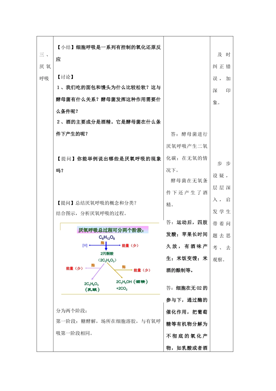高中生物《细胞呼吸》教案1  浙教版必修1_第3页