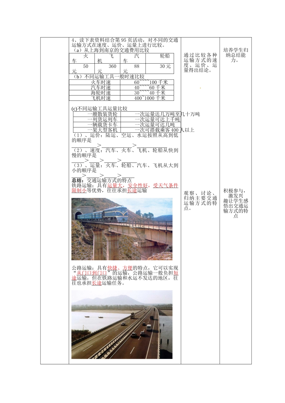 山东省枣庄市峄城区吴林街道中学八年级地理上册 4-5 交通运输网教案 商务星球版_第2页