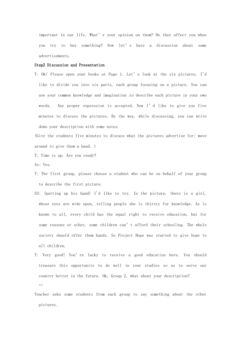 高中英语 Unit1 Welcome教案 译林牛津版必修4_第2页