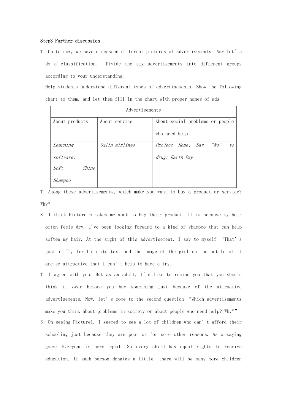 高中英语 Unit1 Welcome教案 译林牛津版必修4_第3页