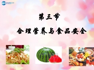 山东省泰安市新泰七年级生物下册 第二章 第三节 合理营养与食品安全课件 新人教版