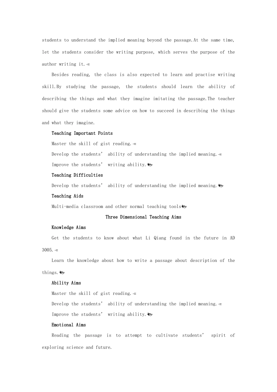 高中英语 （Unit3 Life in the future Period 4）优秀教案 新人教版必修5_第2页