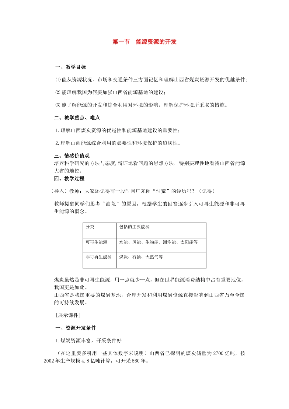 第一节　能源资源的开发_第1页