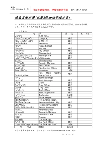 世邦魏理仕-通盈首都花园(巴黎城)物业管理方案-13DOC