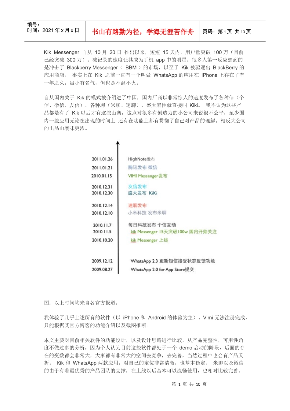 kik 类手机通信录互动应用前景探讨_第1页