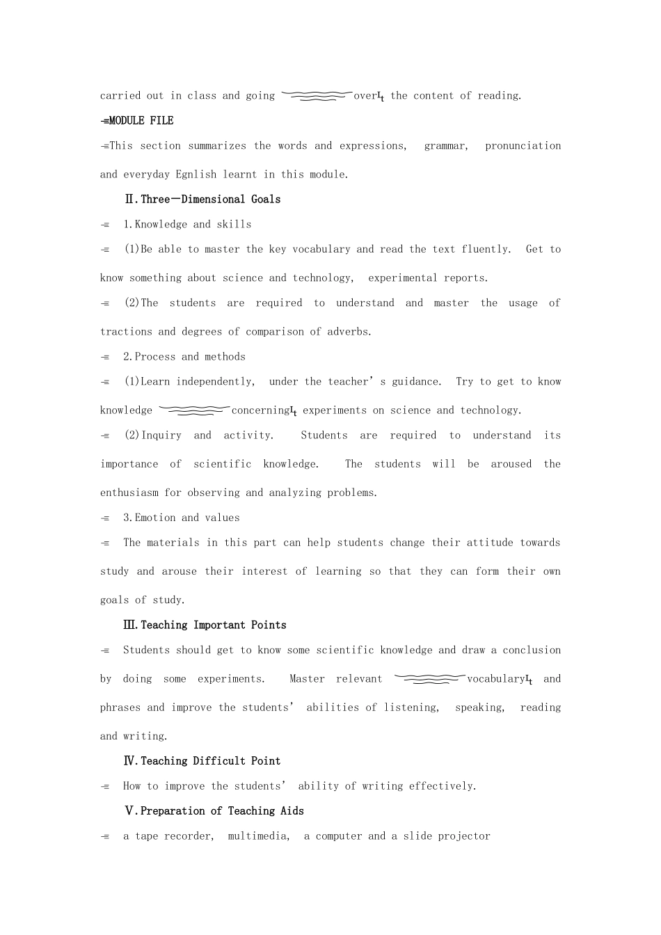 高中英语 Module 5 1st period教案 外研版必修1_第3页