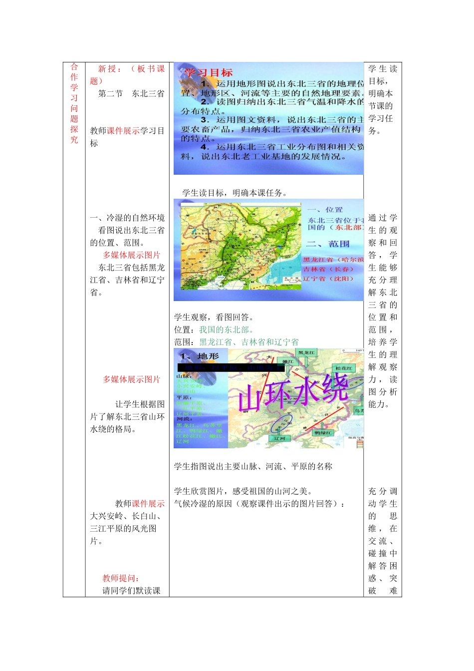 山东省滕州市滕西中学八年级地理下册 6.2 东北三省教案 （新版）商务星球版_第2页