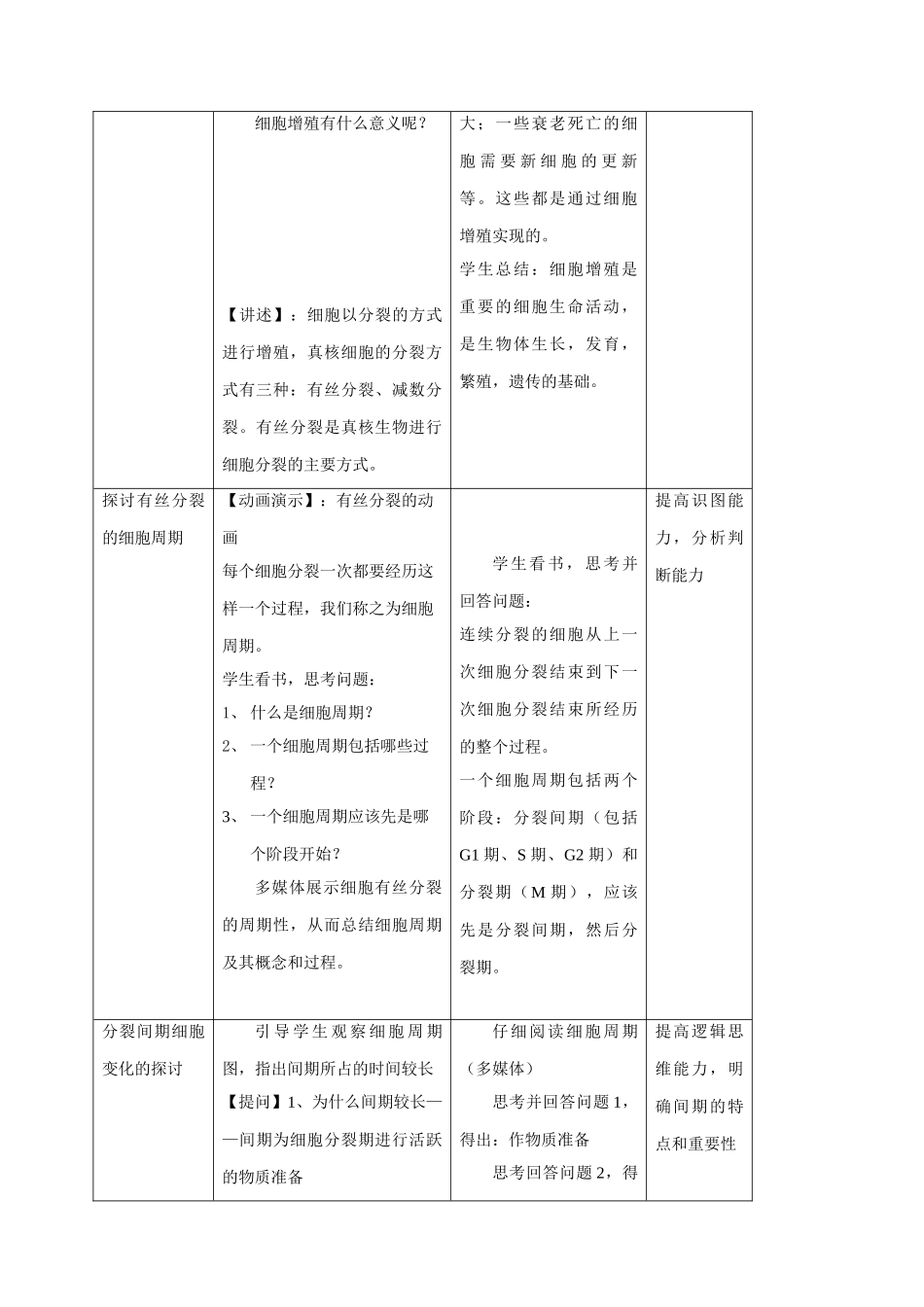 高中生物 第四章 细胞的增殖和分化人教版必修一_第2页