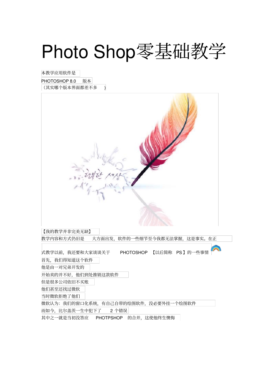 (完整)PhotoShop初级教学_第1页
