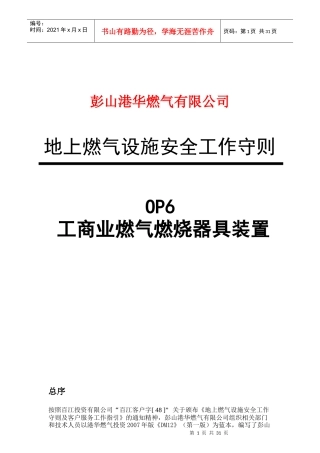 16工商业燃气燃烧器具装置(OP6)TCCL