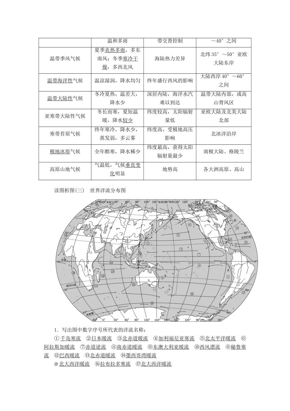 （江苏专用）2020版高考地理一轮复习 第三部分 第一单元 第一讲 世界地理教案（含解析）-人教版高三全册地理教案_第3页