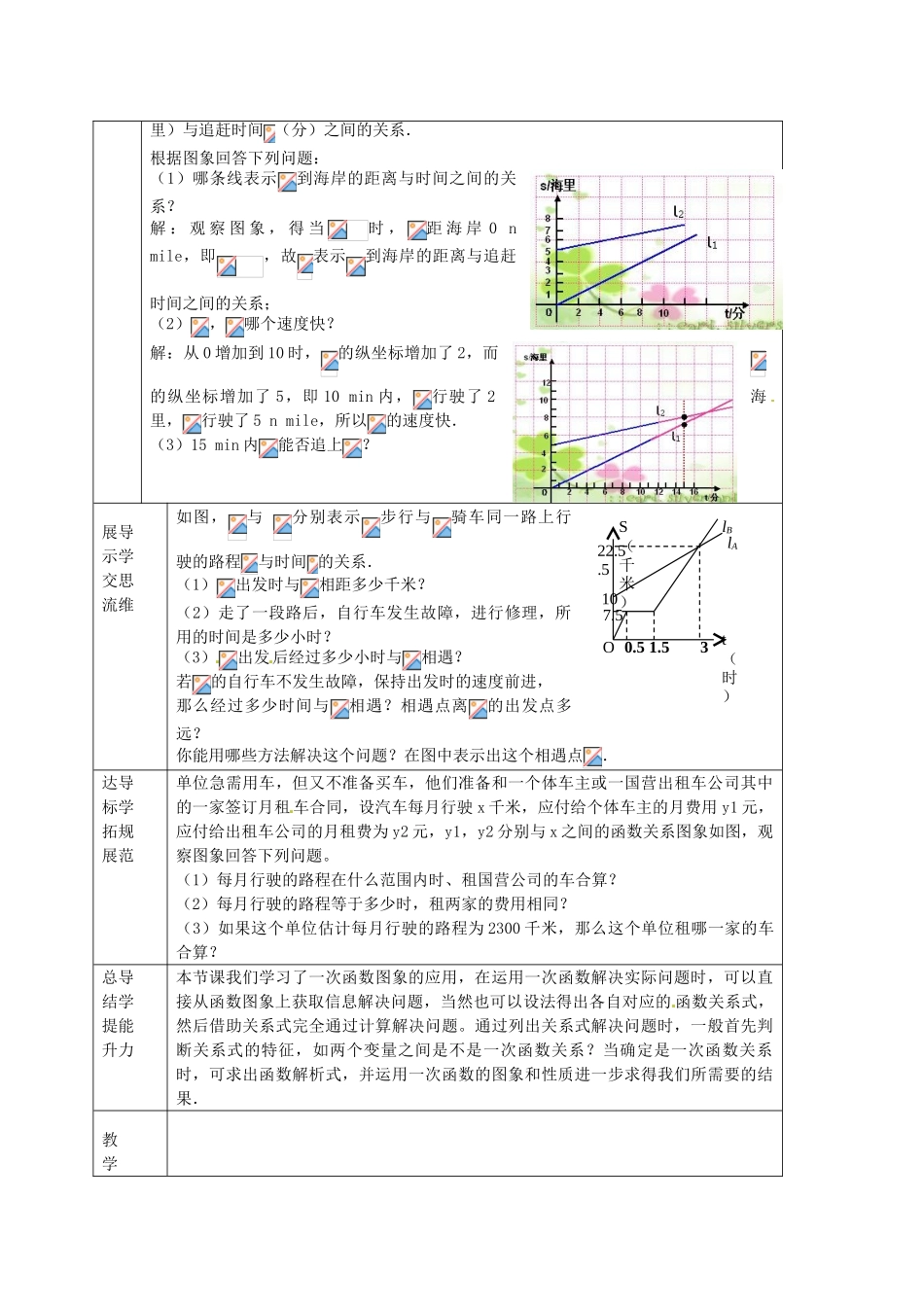 七年级数学上册 6.5.2 一次函数的应用教案 鲁教版五四制-鲁教版五四制初中七年级上册数学教案_第2页