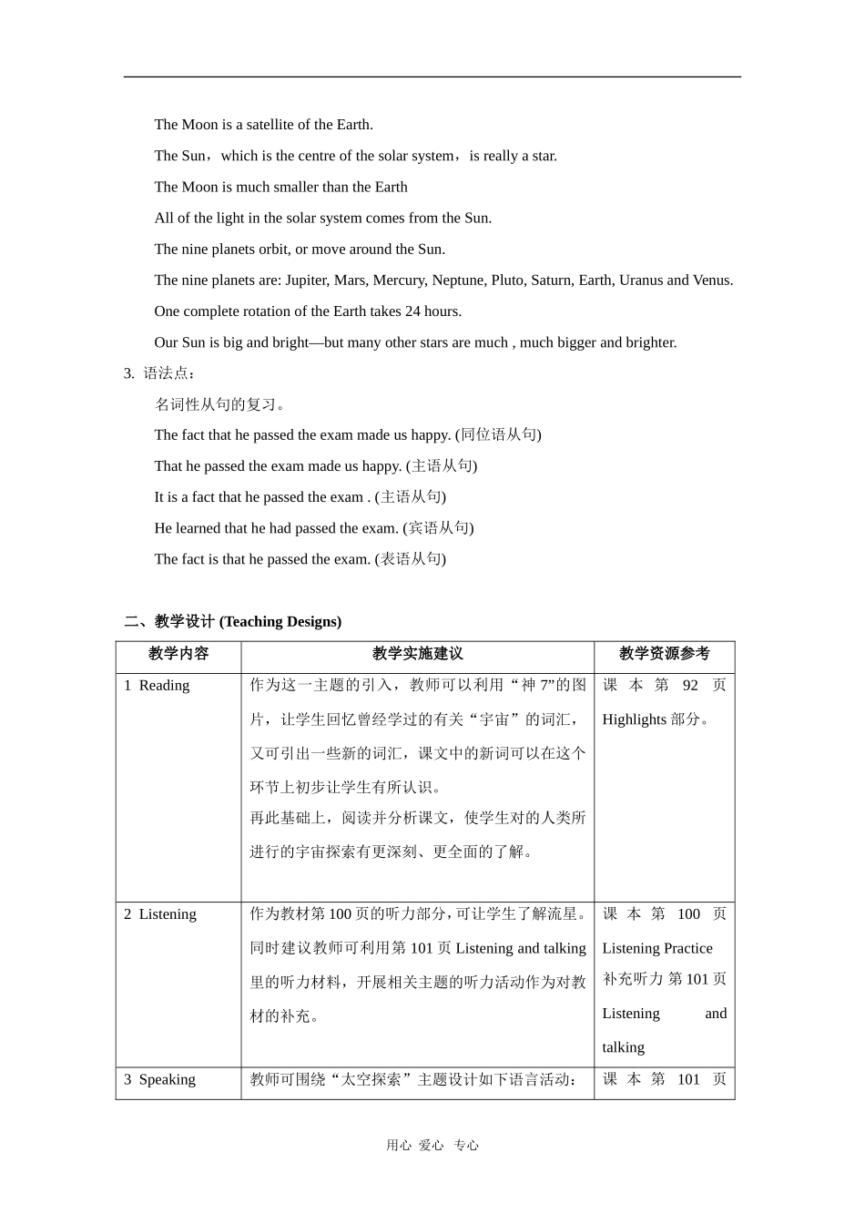 高三英语：Unit6 Our space教案（上海新世纪版3SB）_第2页