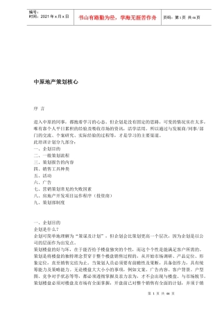 中原地产策划核心(1)