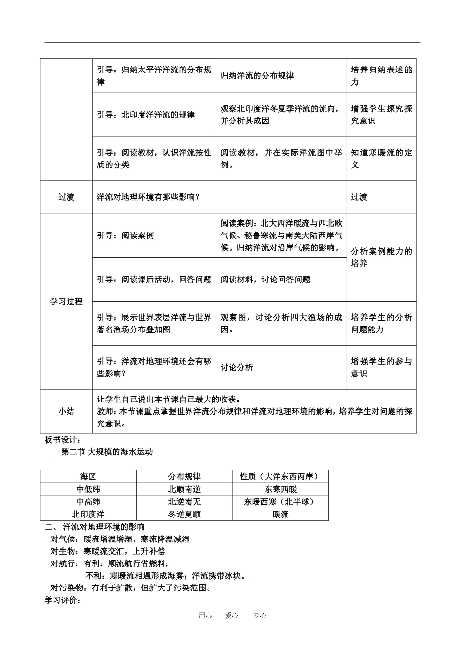 高中地理3-2大规模的海水运动教学设计（北京新课程培训顺义区）新课标人教版必修1_第2页