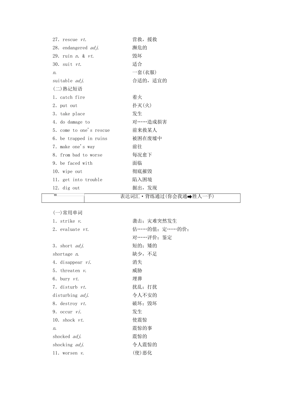 高考英语一轮复习 精选晨背热点话题（十）自然讲义-人教版高三全册英语教案_第2页