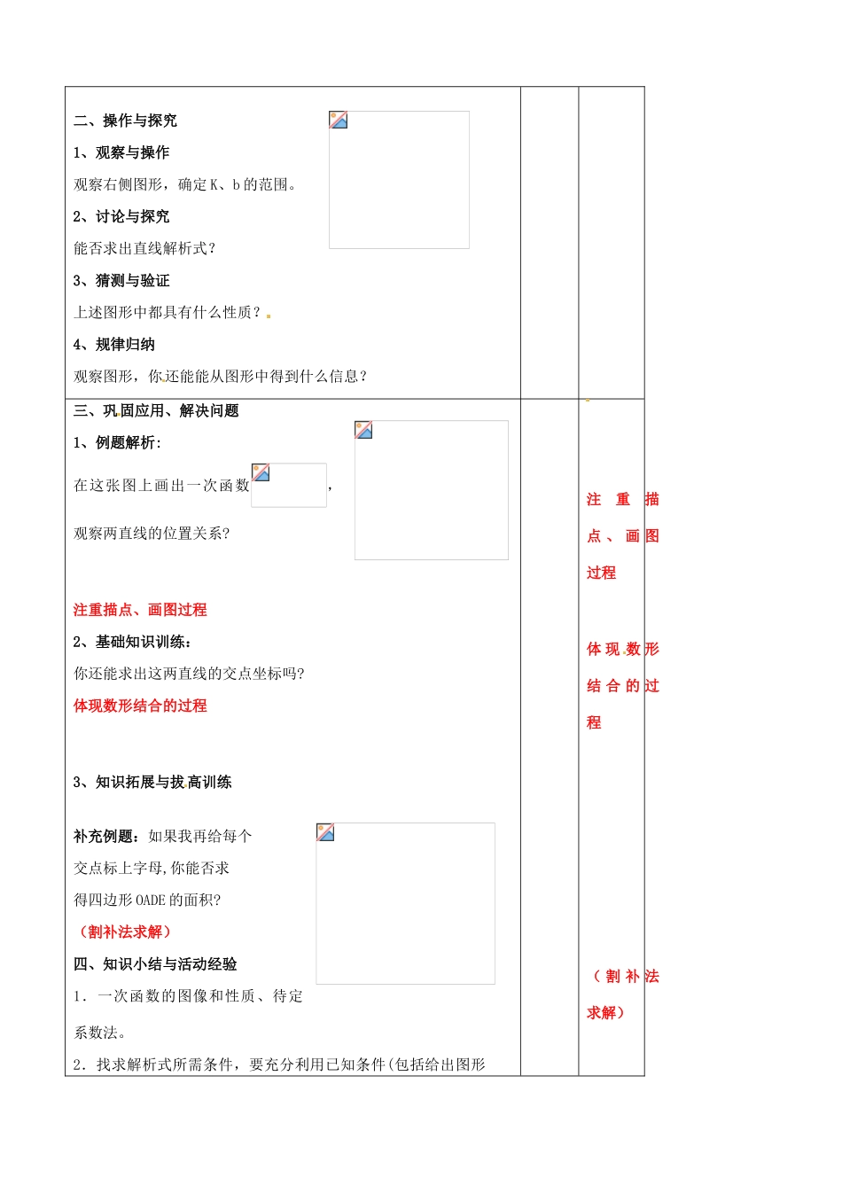辽宁省大连市第七十六中学八年级数学上册 第十四章 一次函数复习教案2 新人教版_第2页