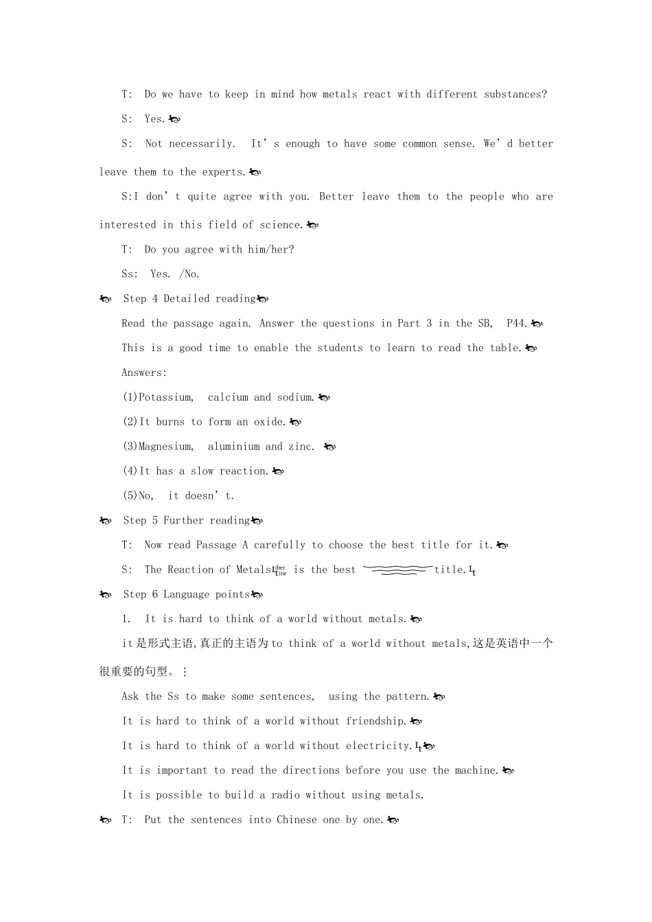 高中英语 Module 5 2nd period教案 外研版必修1_第3页