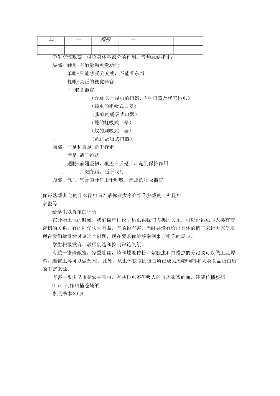 七年级生物下册 11.2《昆虫》教案 苏科版_第2页