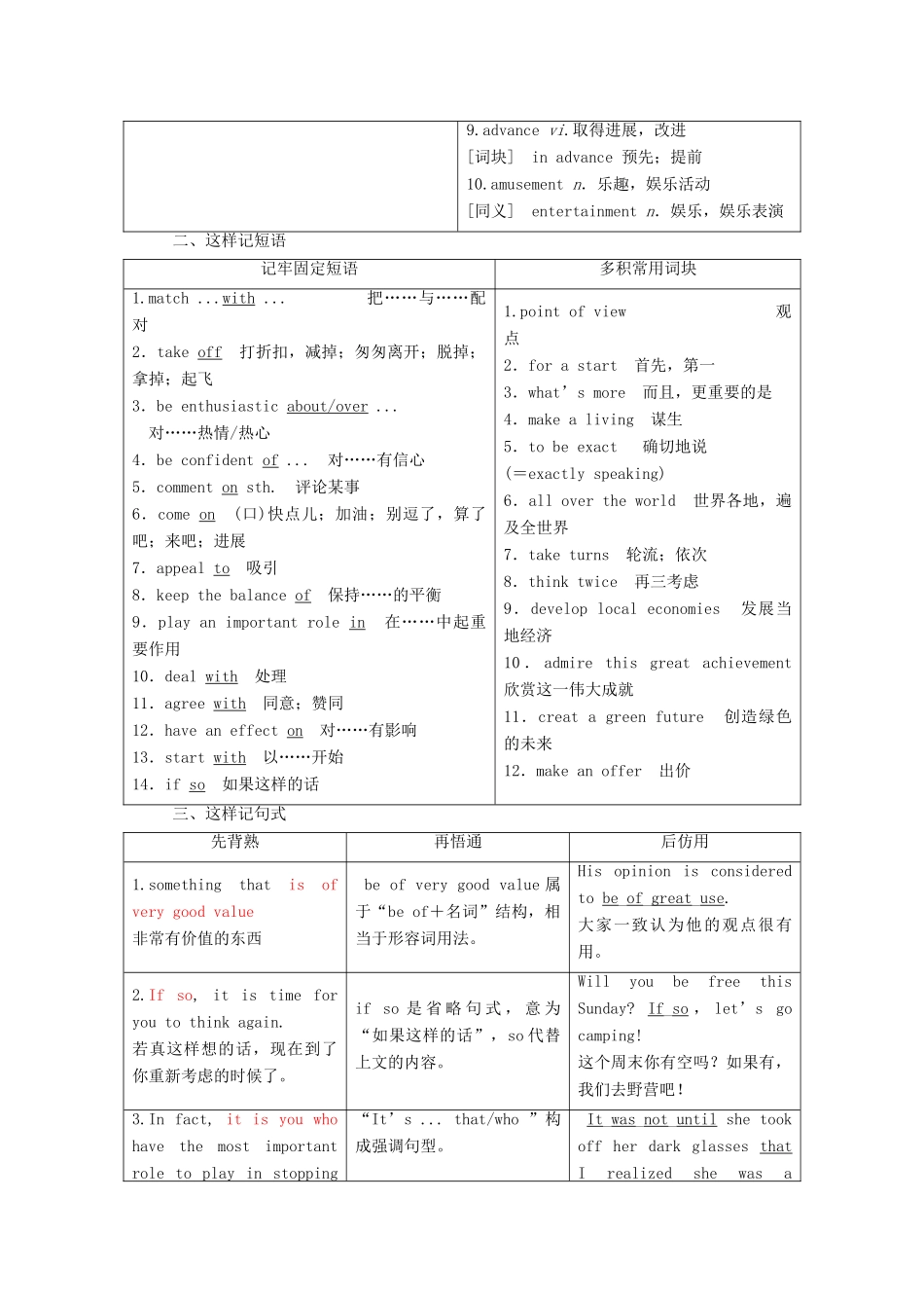 高中英语 Unit 10 Money Section Ⅳ Lesson 2  Lesson 3—Language Points教案（含解析）北师大版必修4-北师大版高一必修4英语教案_第2页