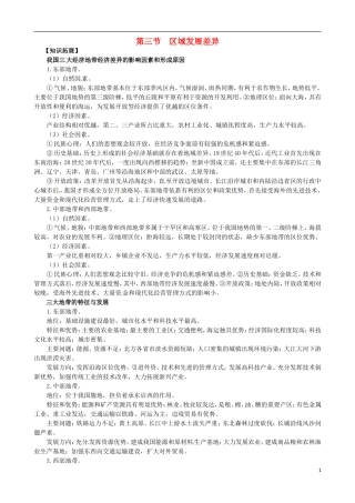 高中地理《第一章 第三节 区域发展差异》内容拓展 湘教版必修3