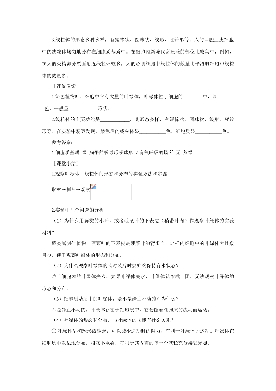 高中生物： 细胞内的分工合作新人教版浙科版必修1_第3页