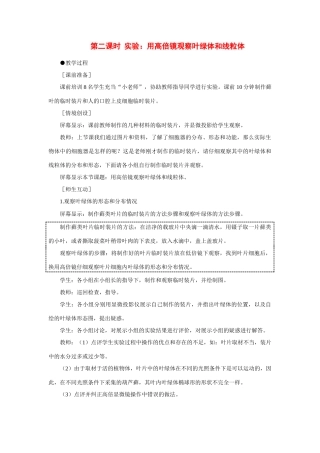 高中生物： 细胞内的分工合作新人教版浙科版必修1