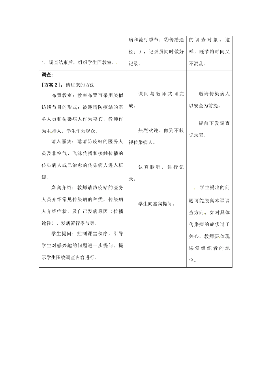 七年级生物下册 第六章《增强免疫 预防疾病》6.2.1 常见的传染病教案 （新版）冀教版_第3页