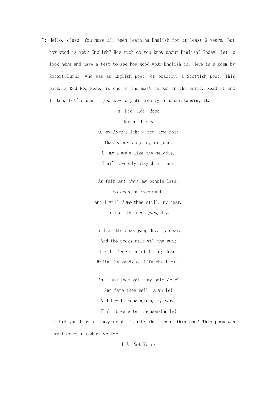 高中英语 Unit 2 English around the world Reading The road to modern English教学设计 新人教版必修1-新人教版高一必修1英语教案_第2页