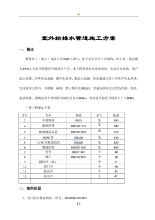 室外给排水管道施工方案71244
