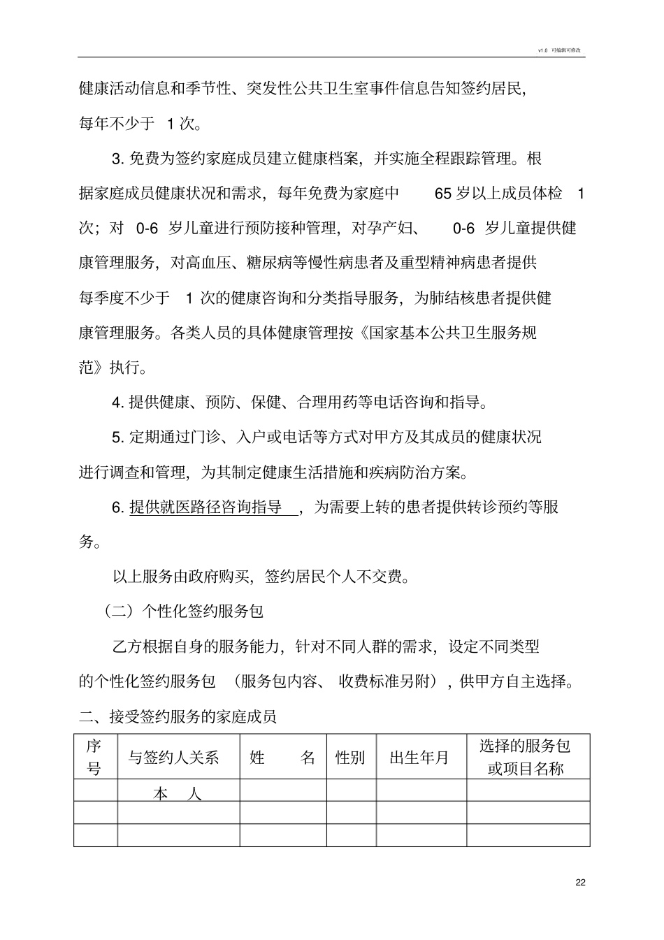 山西省家庭医生签约服务协议书修改后_第2页