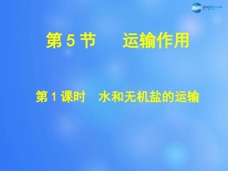 七年级生物上册 第5章 第5节 运输作用课件1 北师大版