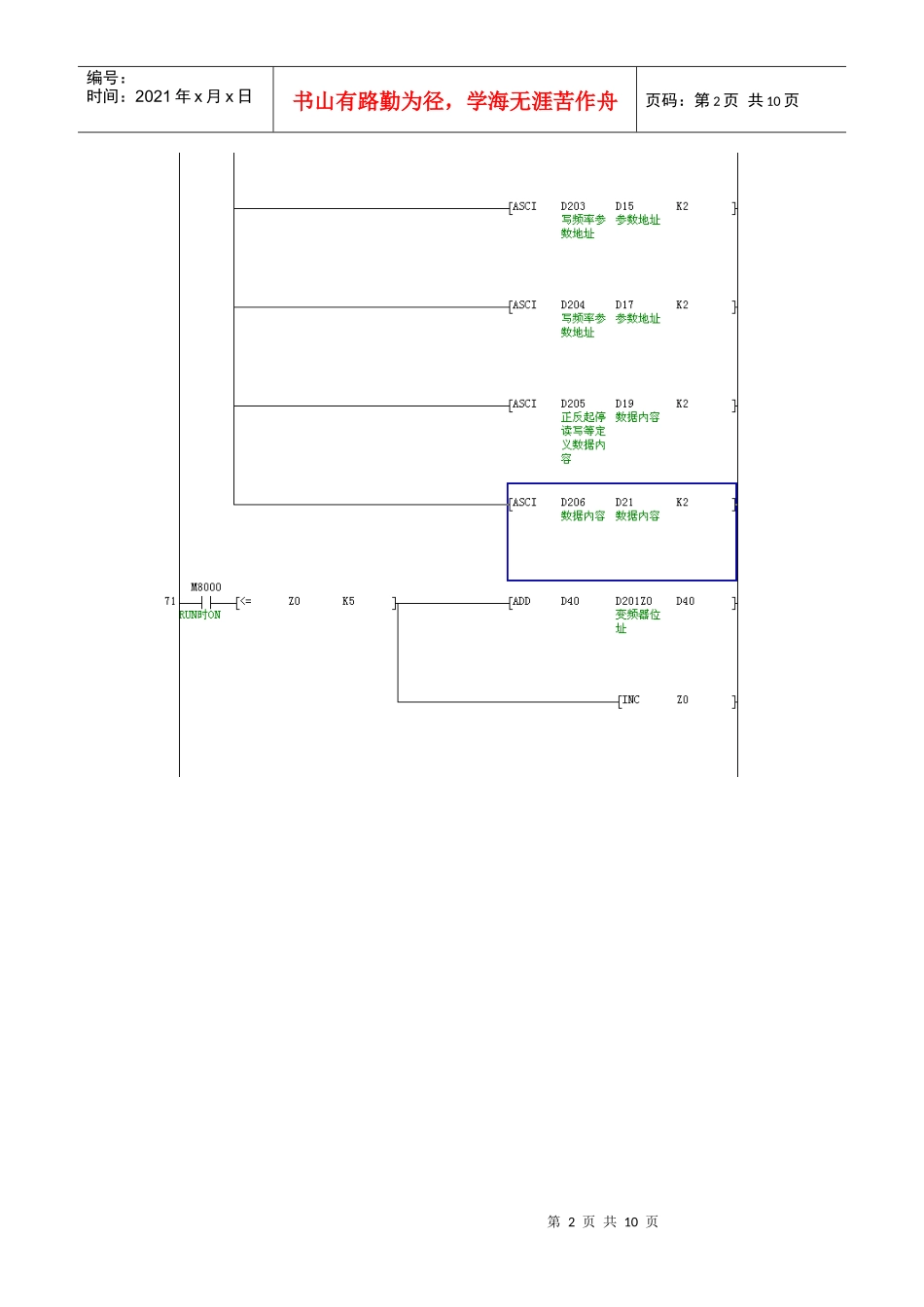 三菱PLC典型通信程序_第2页