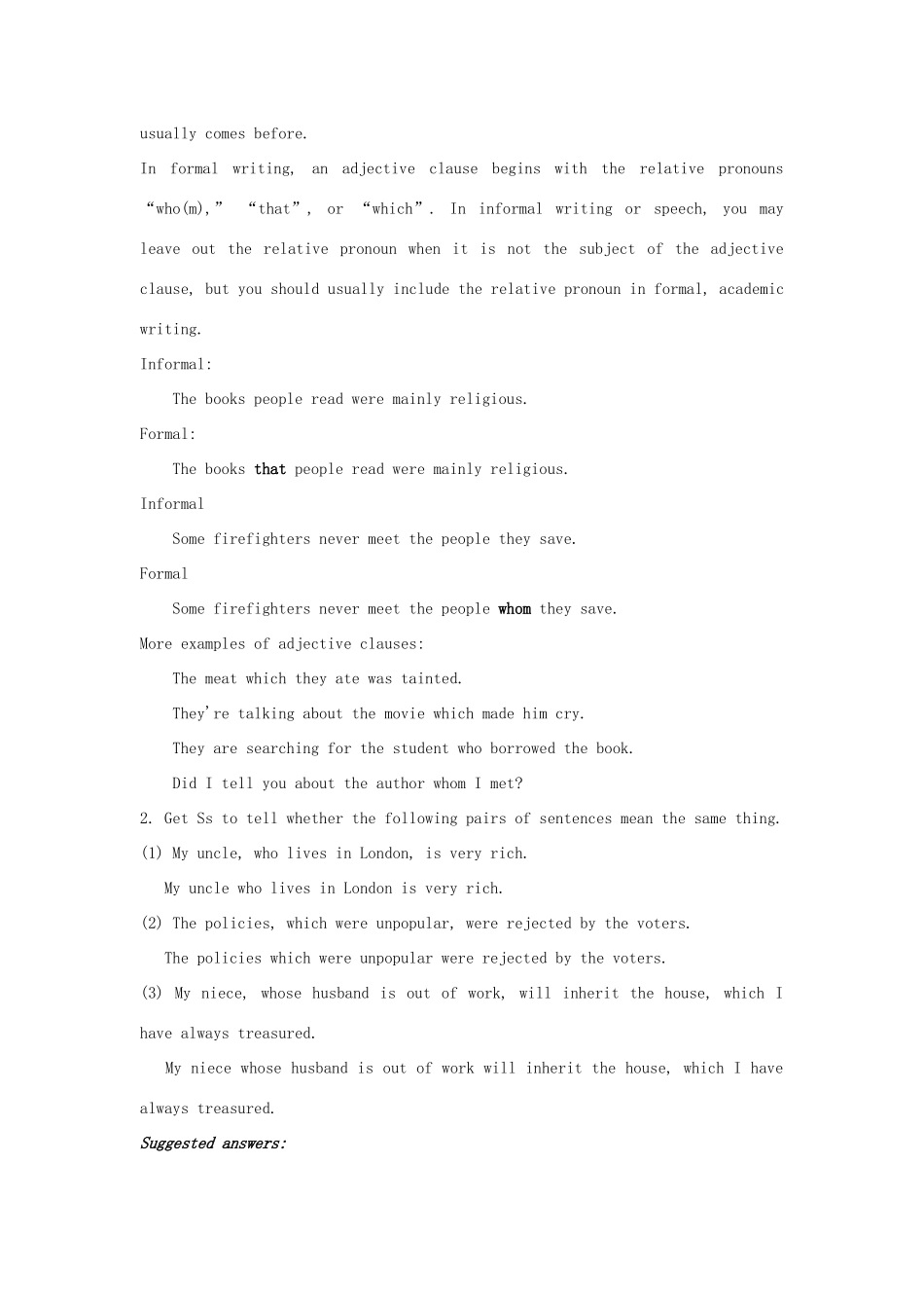 高中英语 Unit1 cultural relics Learning about Language教案 新人教版必修2-新人教版高一必修2英语教案_第2页