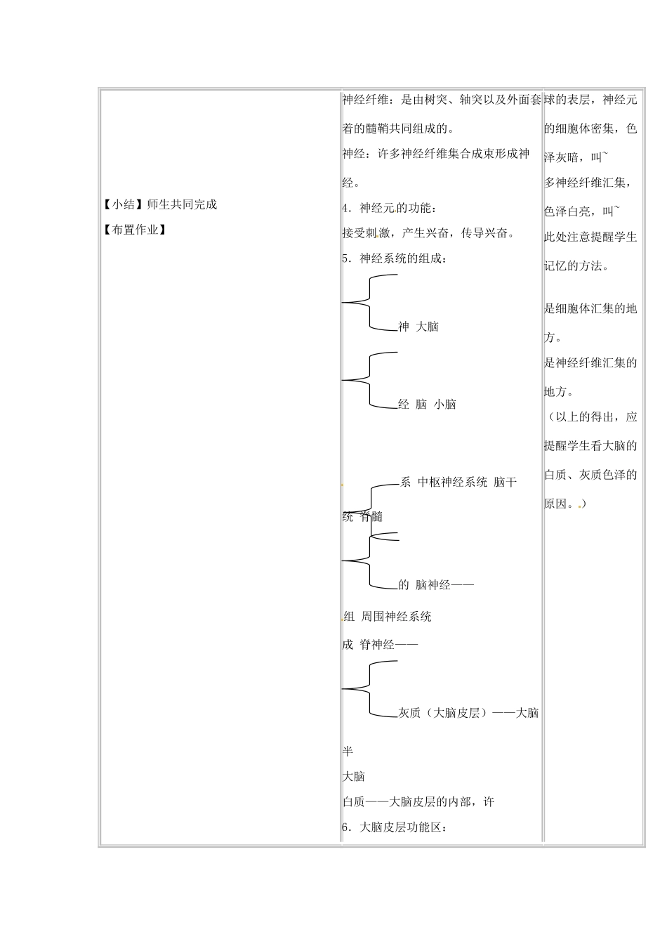 辽宁省辽阳市第九中学七年级生物下册 第十二章 第二节 人体的神经调节（第一课时）教案 苏教版_第2页