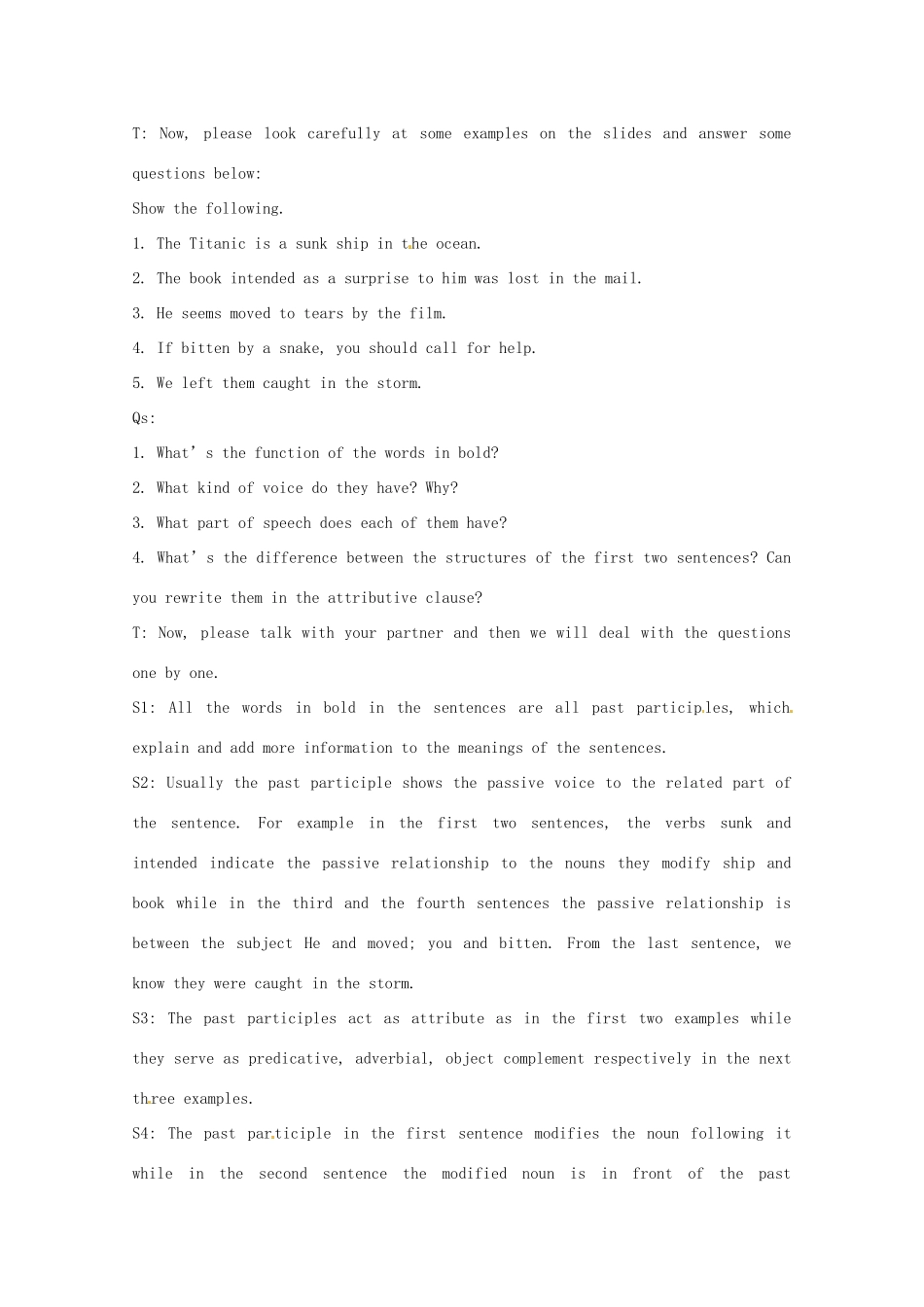 高中英语 Unit3第4课时（语法）The Fourth Period Grammar教案 新人教版选修8_第3页