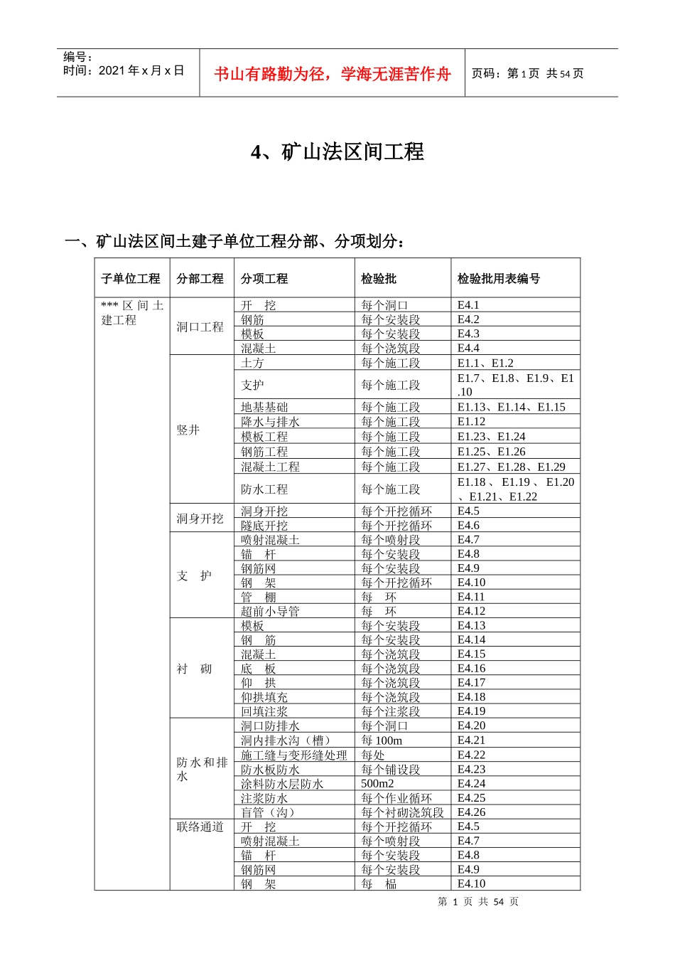 E4、矿山法区间工程_第1页